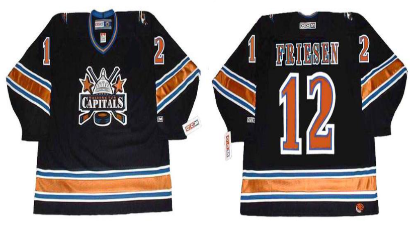 2019 Men Washington Capitals #12 Friesen black CCM NHL jerseys->washington capitals->NHL Jersey